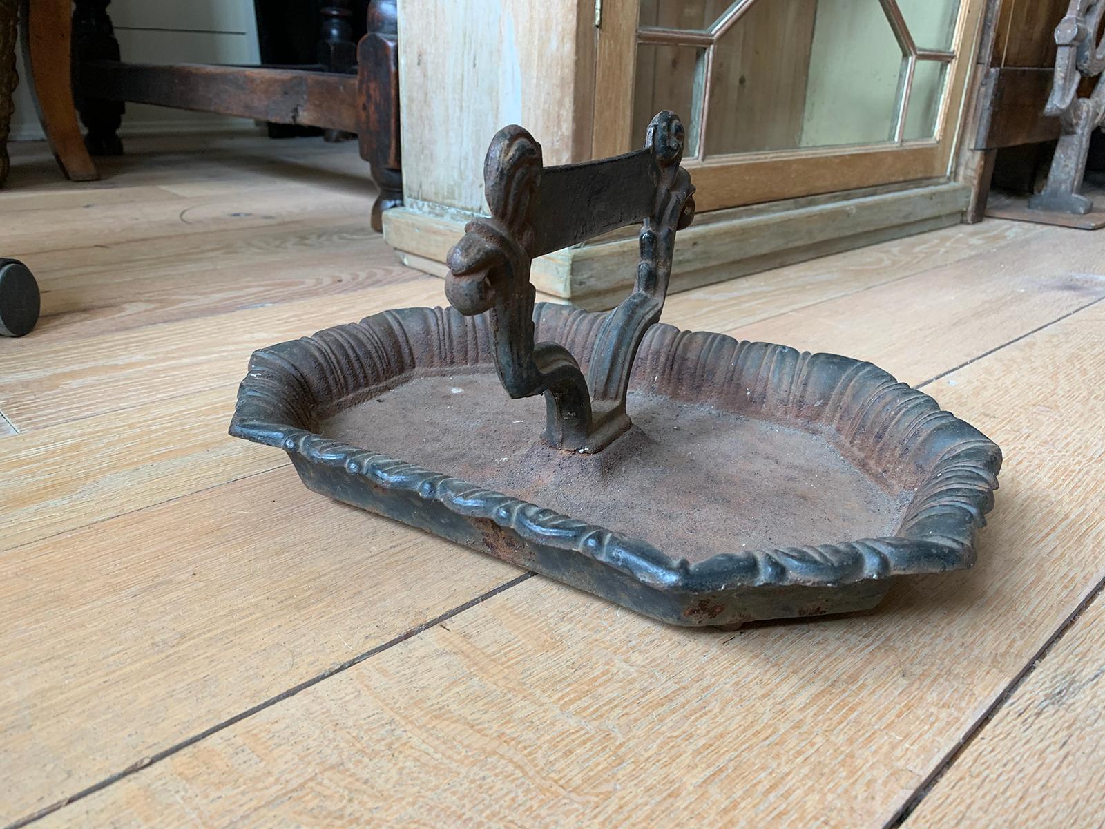 19th Century 19th-20th Century Iron Boot Scrape For Sale