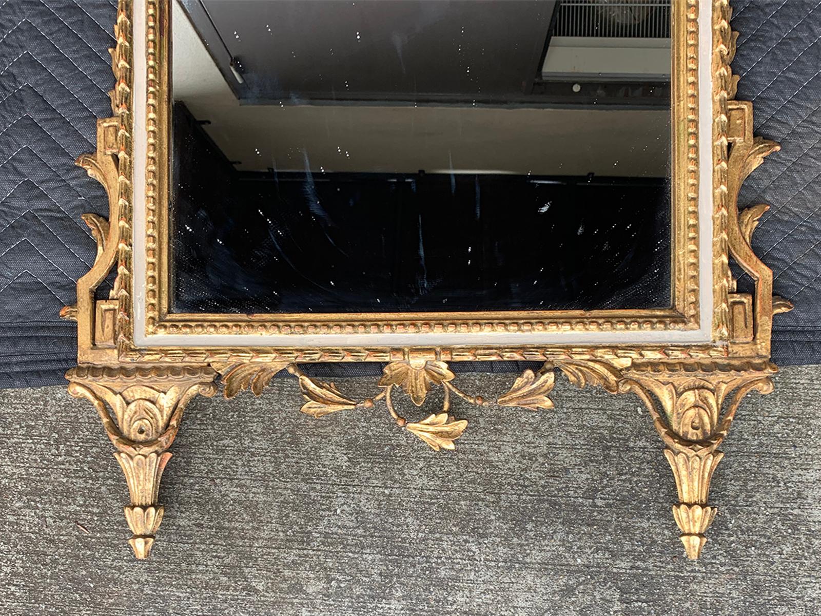 19th/20th Century Italian Carved Giltwood Mirror 1
