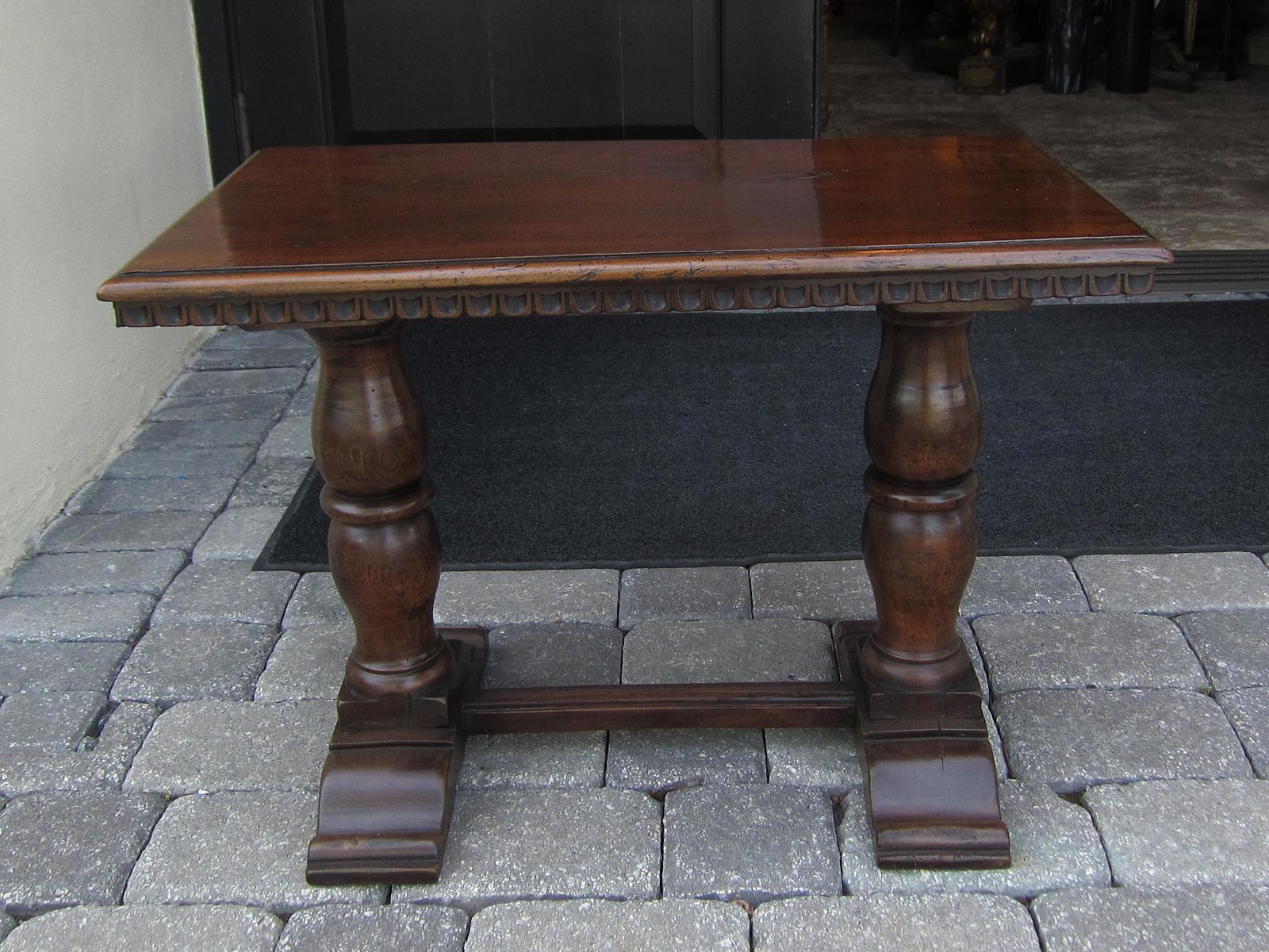 19th-20th Century Italian Style Trestle Drinks Table Composed of Early Elements In Good Condition In Atlanta, GA