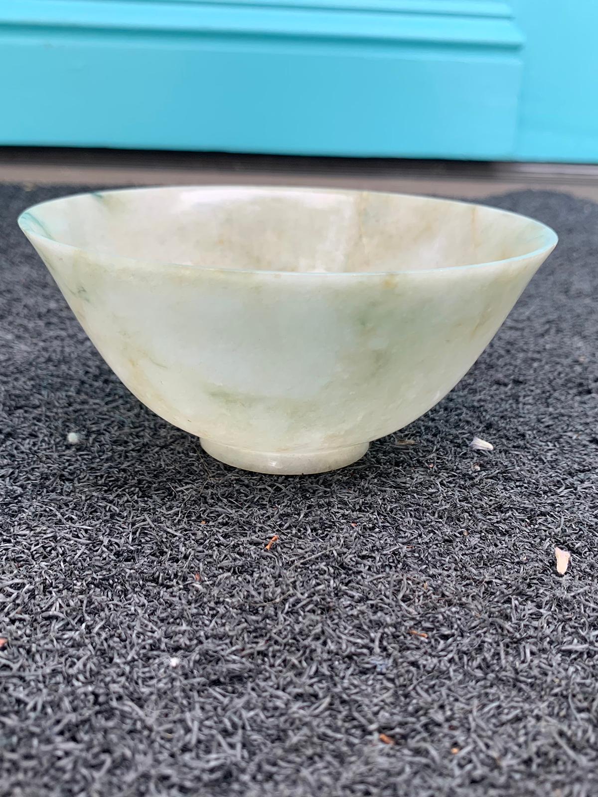 19th-20th century jade bowl.