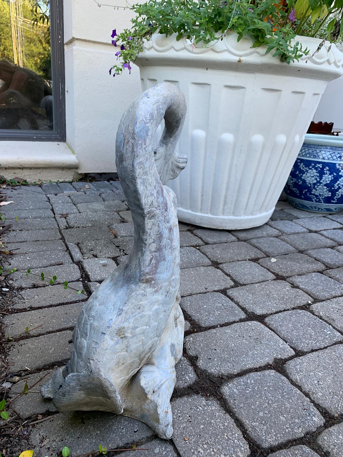 19th-20th Century Lead Dolphin Garden Fountain 1