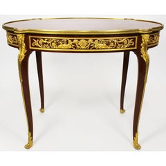 A French 19th-20th C. Louis XV Gilt Bronze-Mounted Table, Manner François Linke