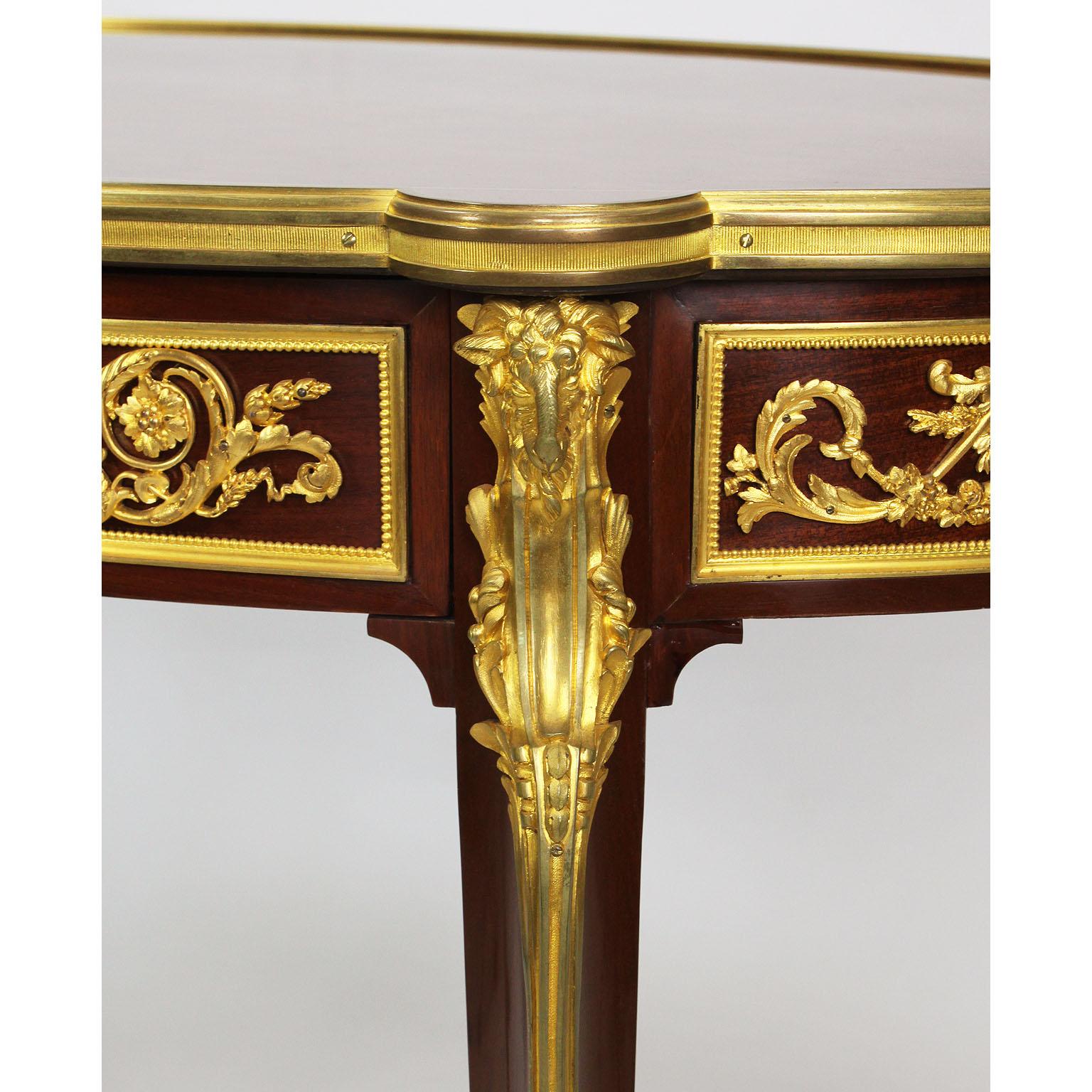 Walnut 19th-20th Century Louis XV Gilt Bronze-Mounted Table, Francois Linke Attributed For Sale