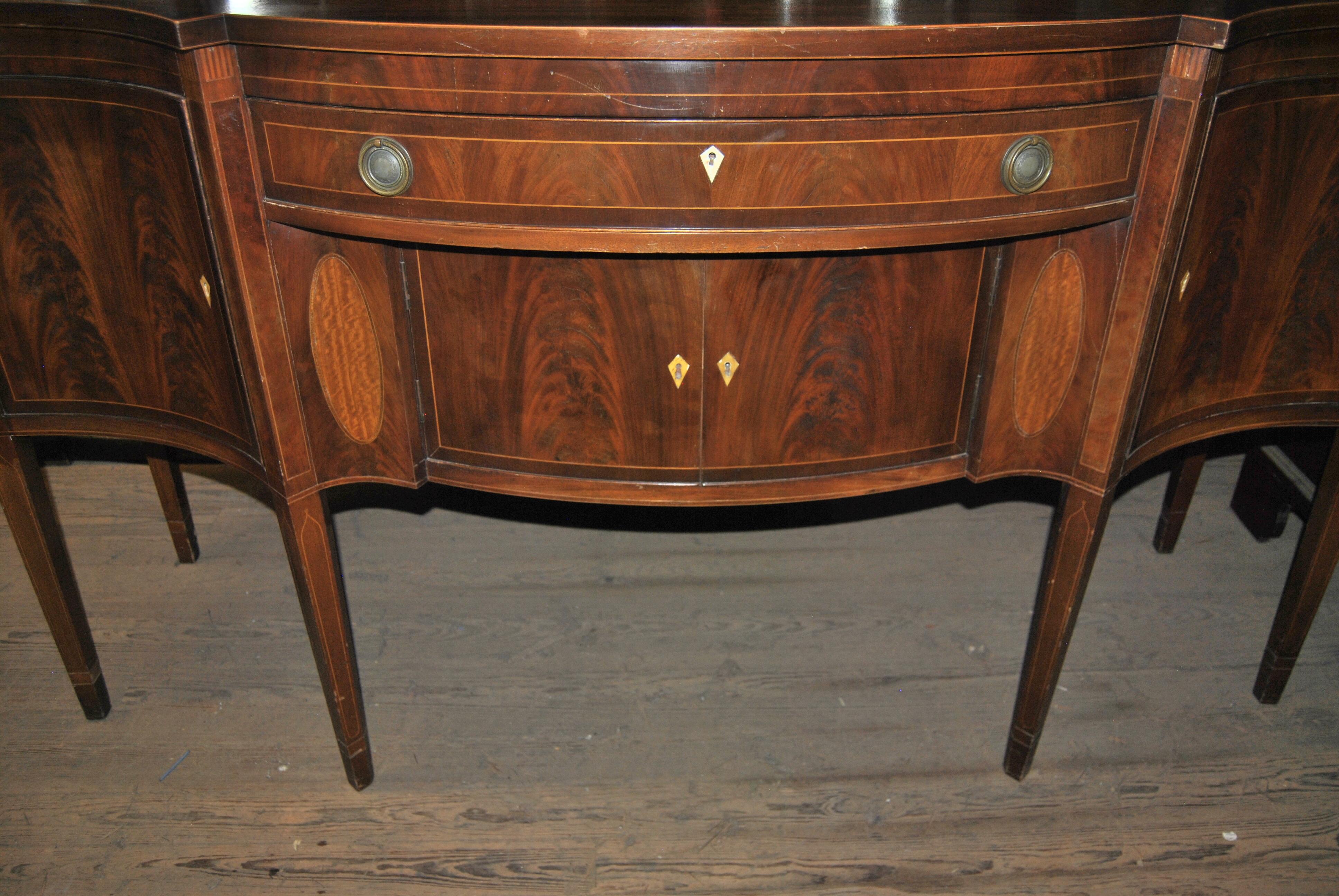 Sheraton 19th-20th Century Mahogany Sideboard