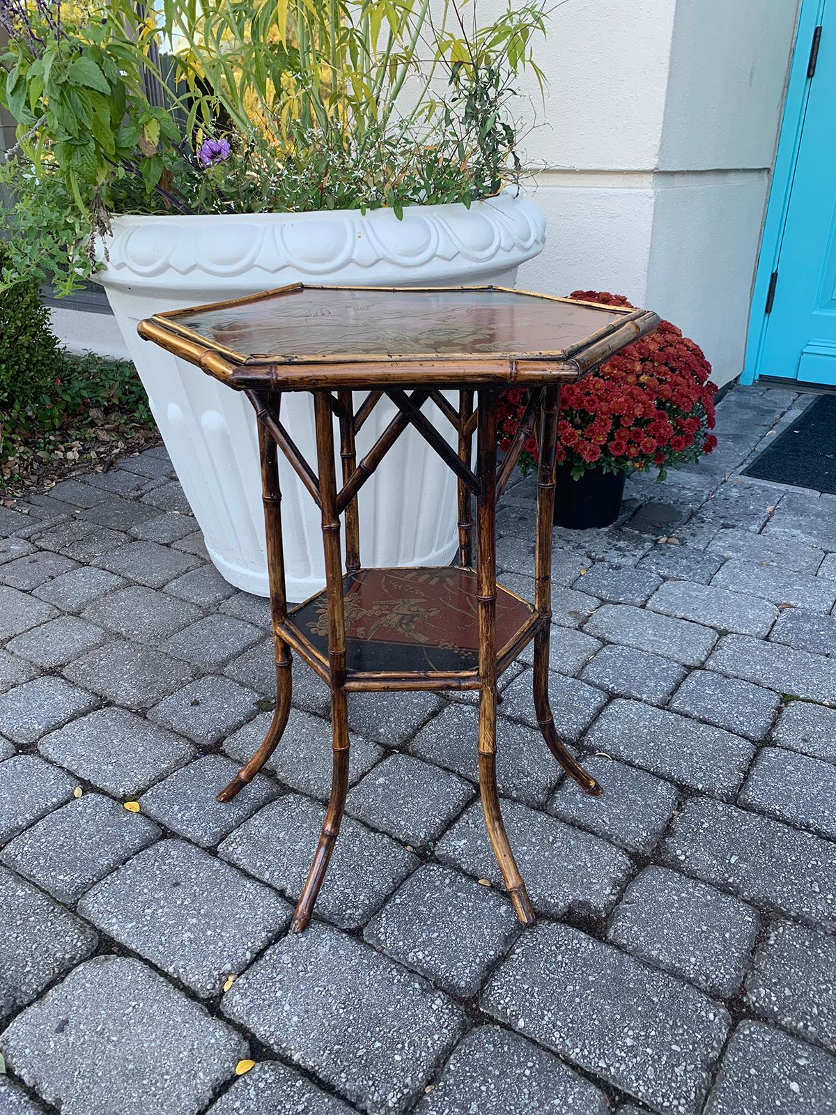 19th-20th Century Octagonal Bamboo Table In Good Condition In Atlanta, GA