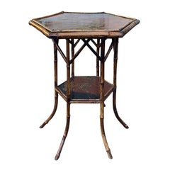 19th-20th Century Octagonal Bamboo Table