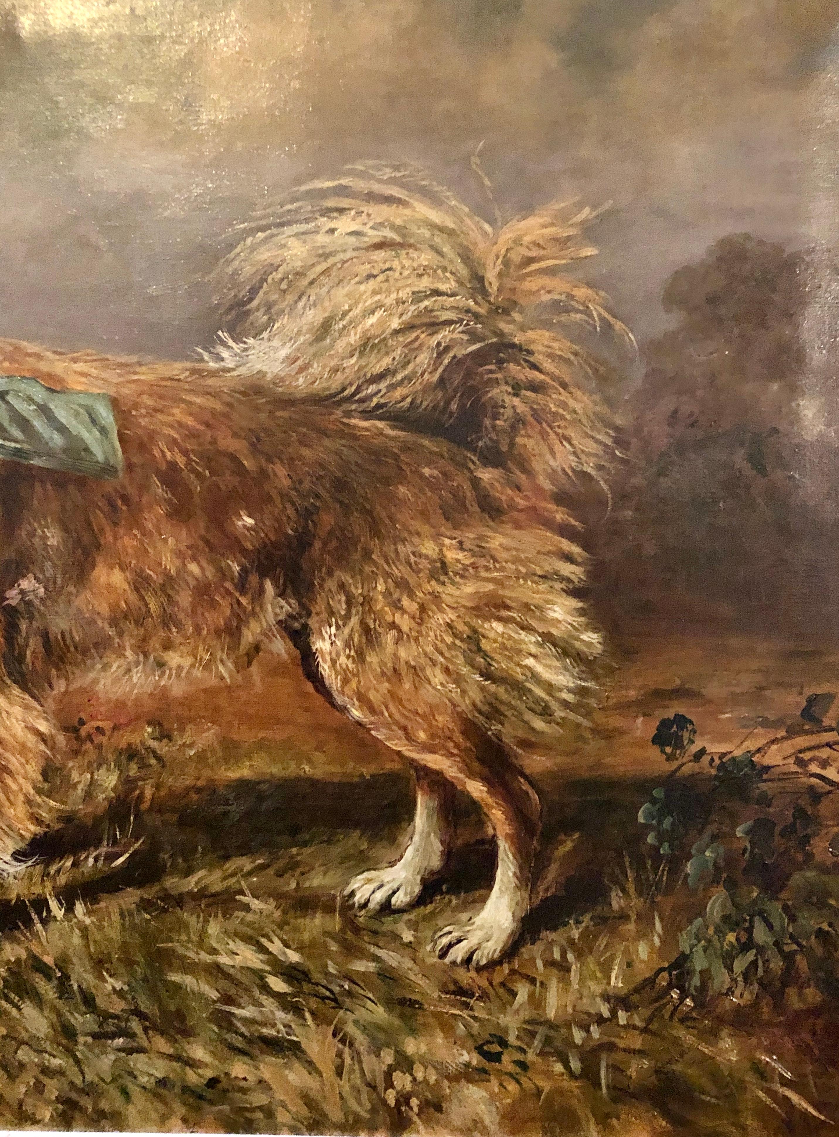 19th-20th Century Oil on Canvas of a Dog in a Landscape by Raymond Dearn 2