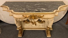19th-20th Century Painted and Parcel Gilt Console Sideboard or Server