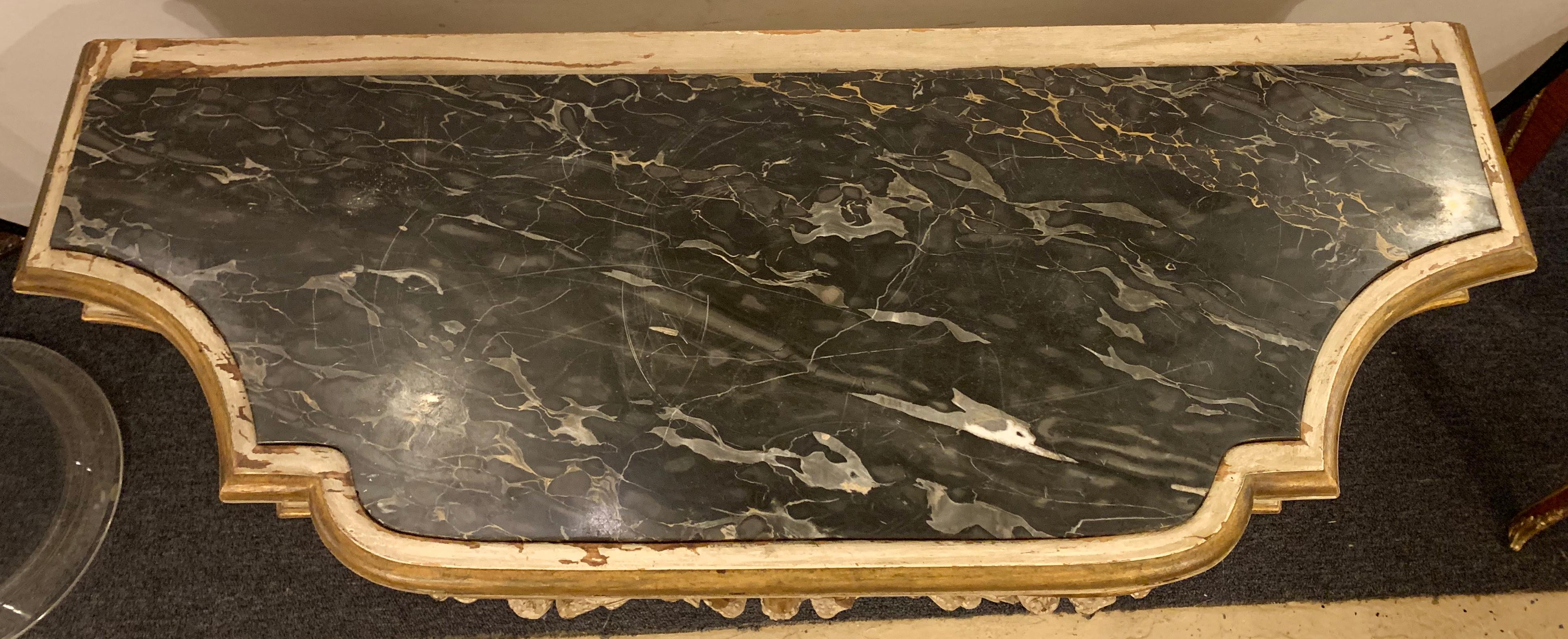 Adam Style 19th-20th Century Painted and Parcel Gilt Console Sideboard or Server