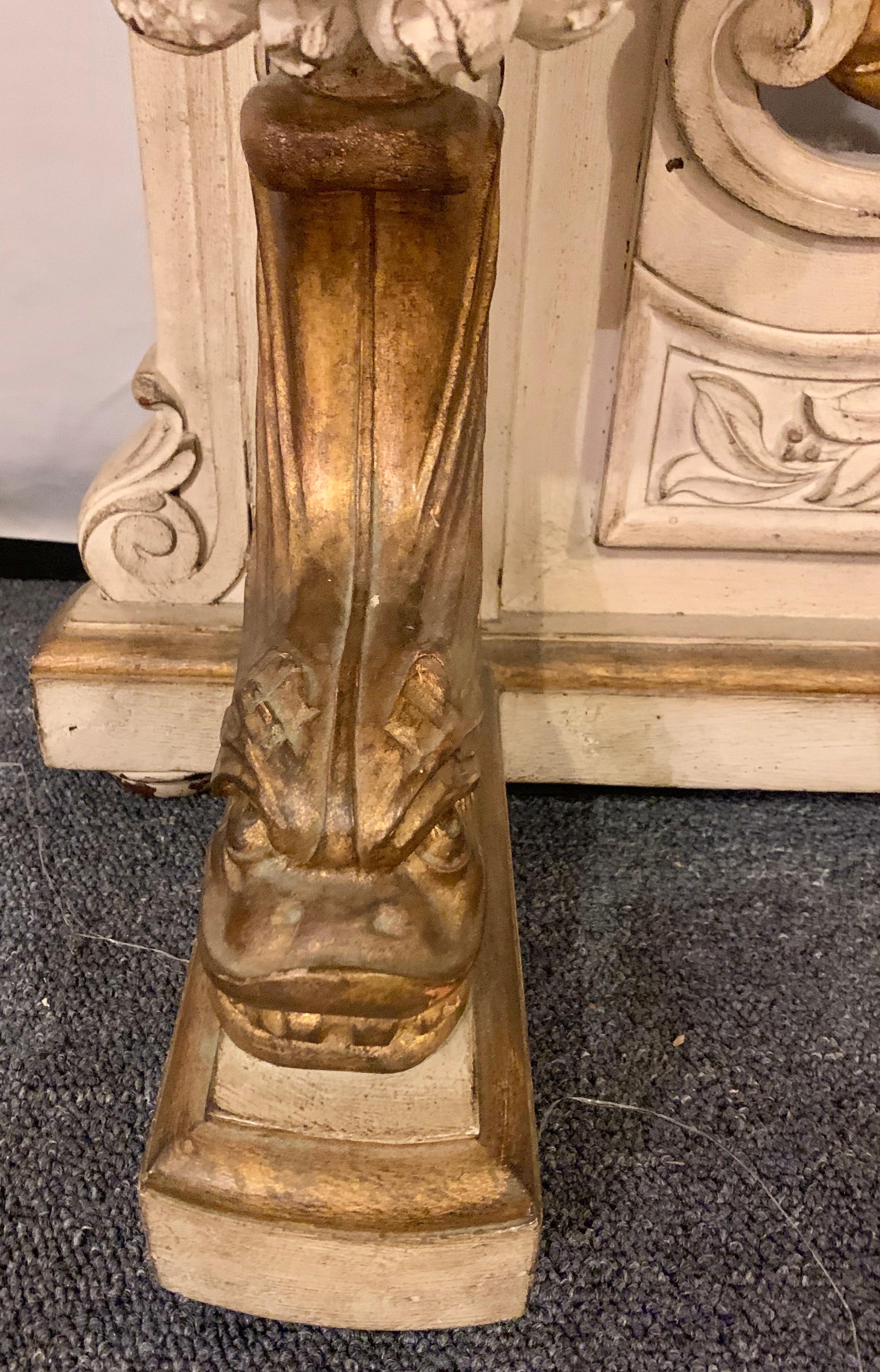 19th-20th Century Painted and Parcel Gilt Console Sideboard or Server 2