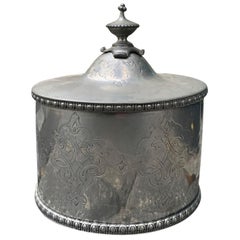 19th-20th Century Pewter Tea Caddy Box