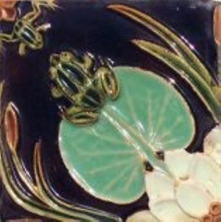 Glazed 19th-20th Century Portuguese Art Nouveau Azulejos For Sale