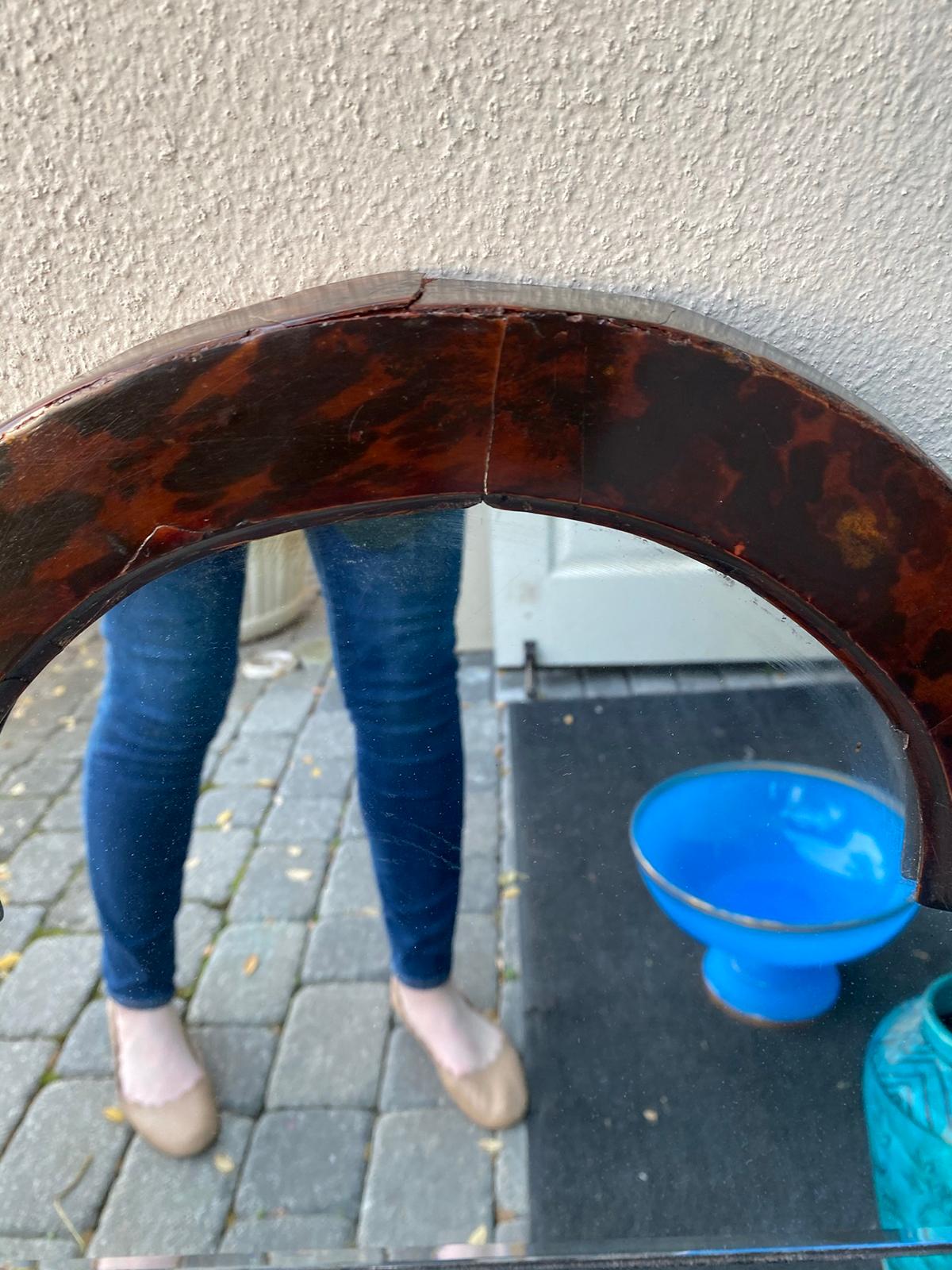 19th Century 19th-20th Century Queen Anne Style Maybe Faux Tortoise Shell Mirror