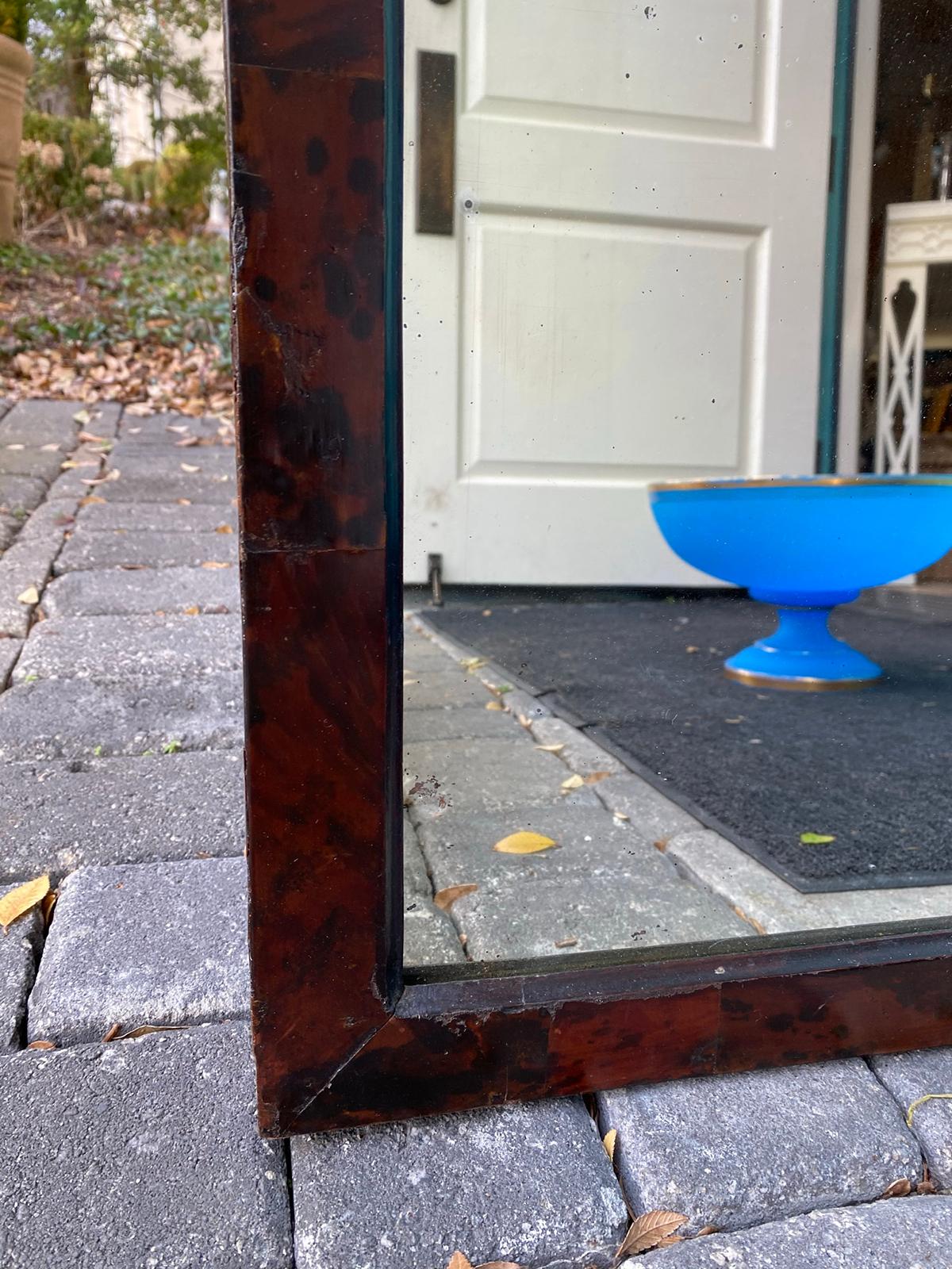 19th-20th Century Queen Anne Style Maybe Faux Tortoise Shell Mirror 2