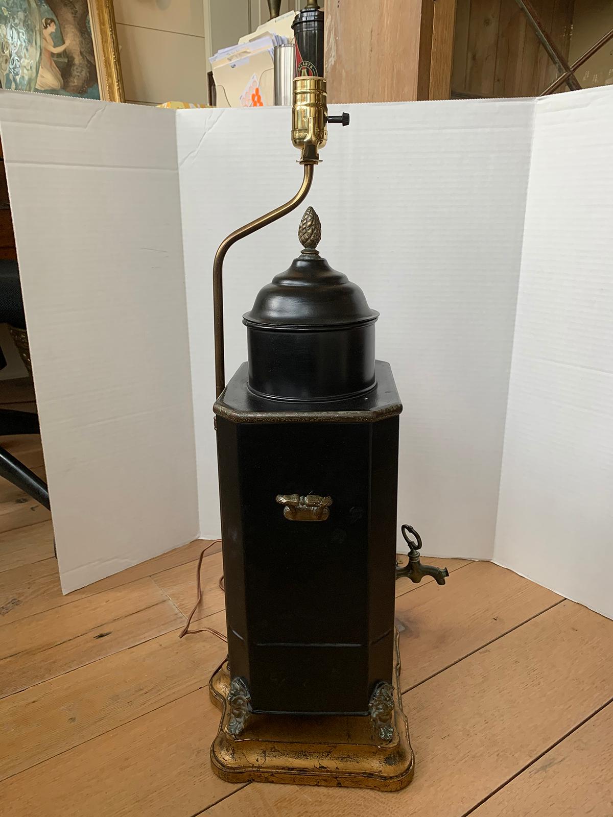 19th-20th Century Regency Style Hot Water Urn as Lamp In Good Condition In Atlanta, GA