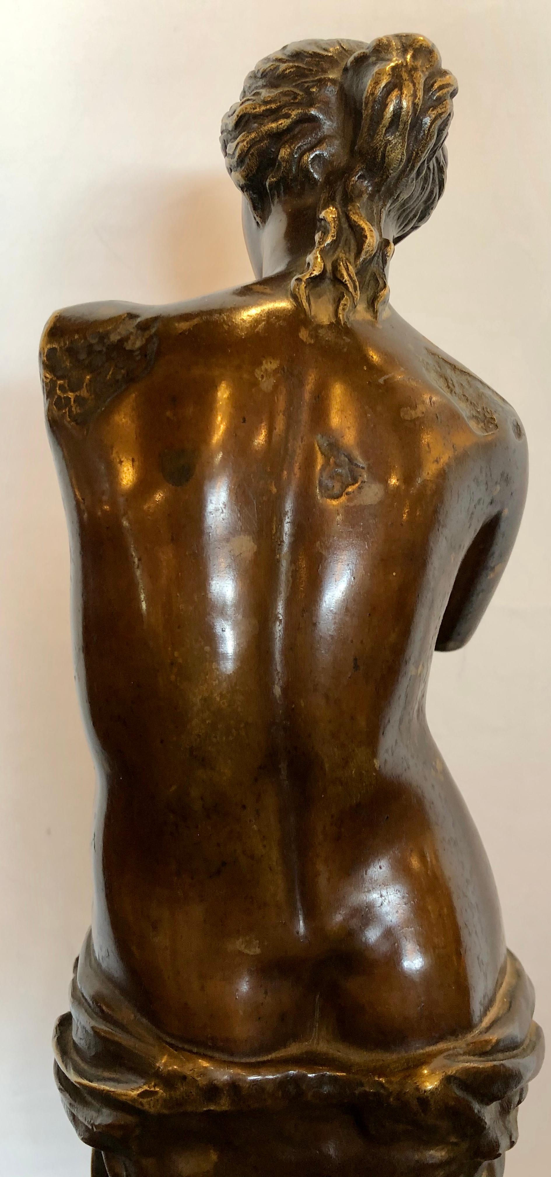 19th-20th Century Ron Sauvage Signed Bronze Statue Venus De Milo 2