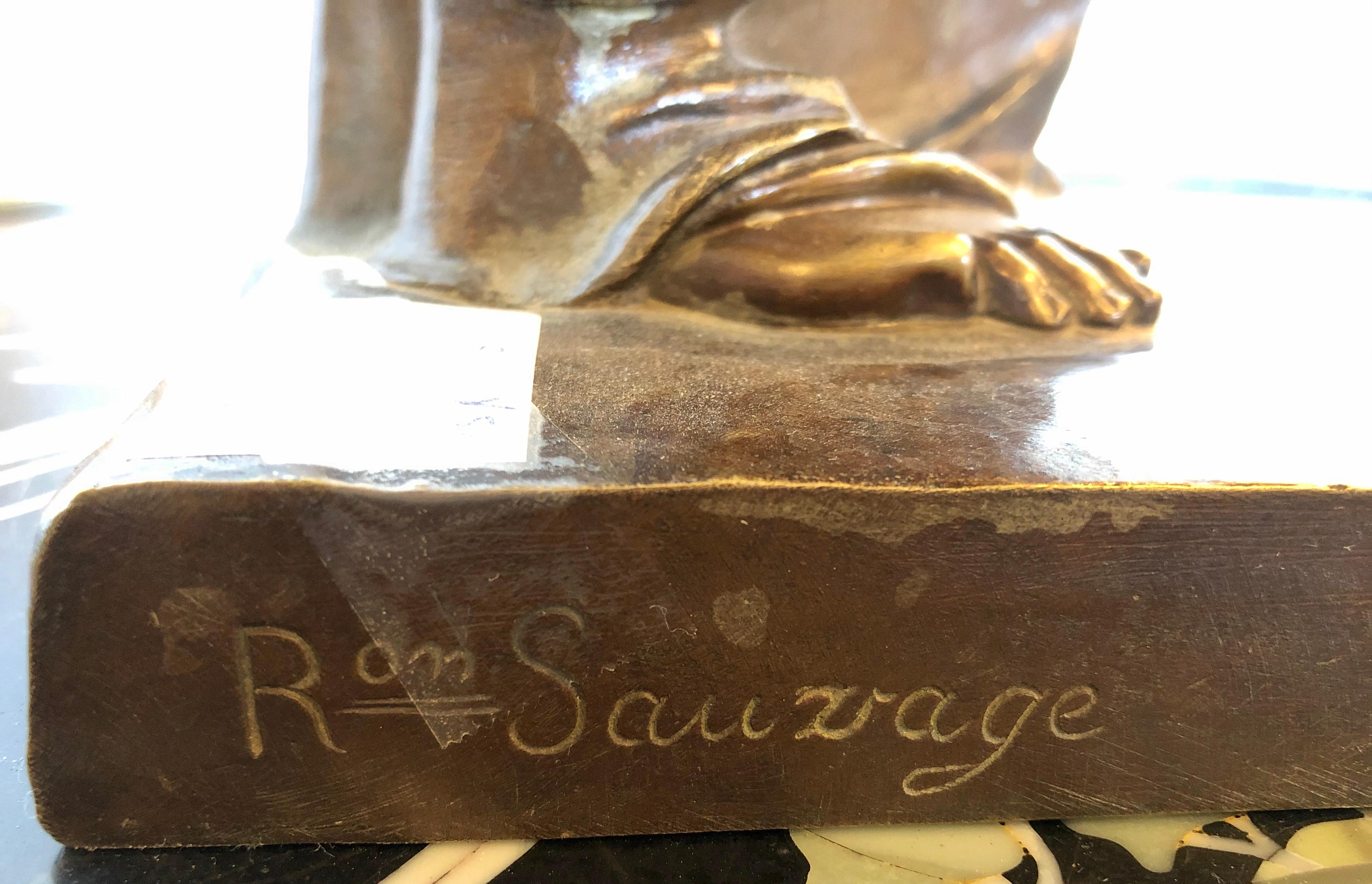 19th-20th Century Ron Sauvage Signed Bronze Statue Venus De Milo 4