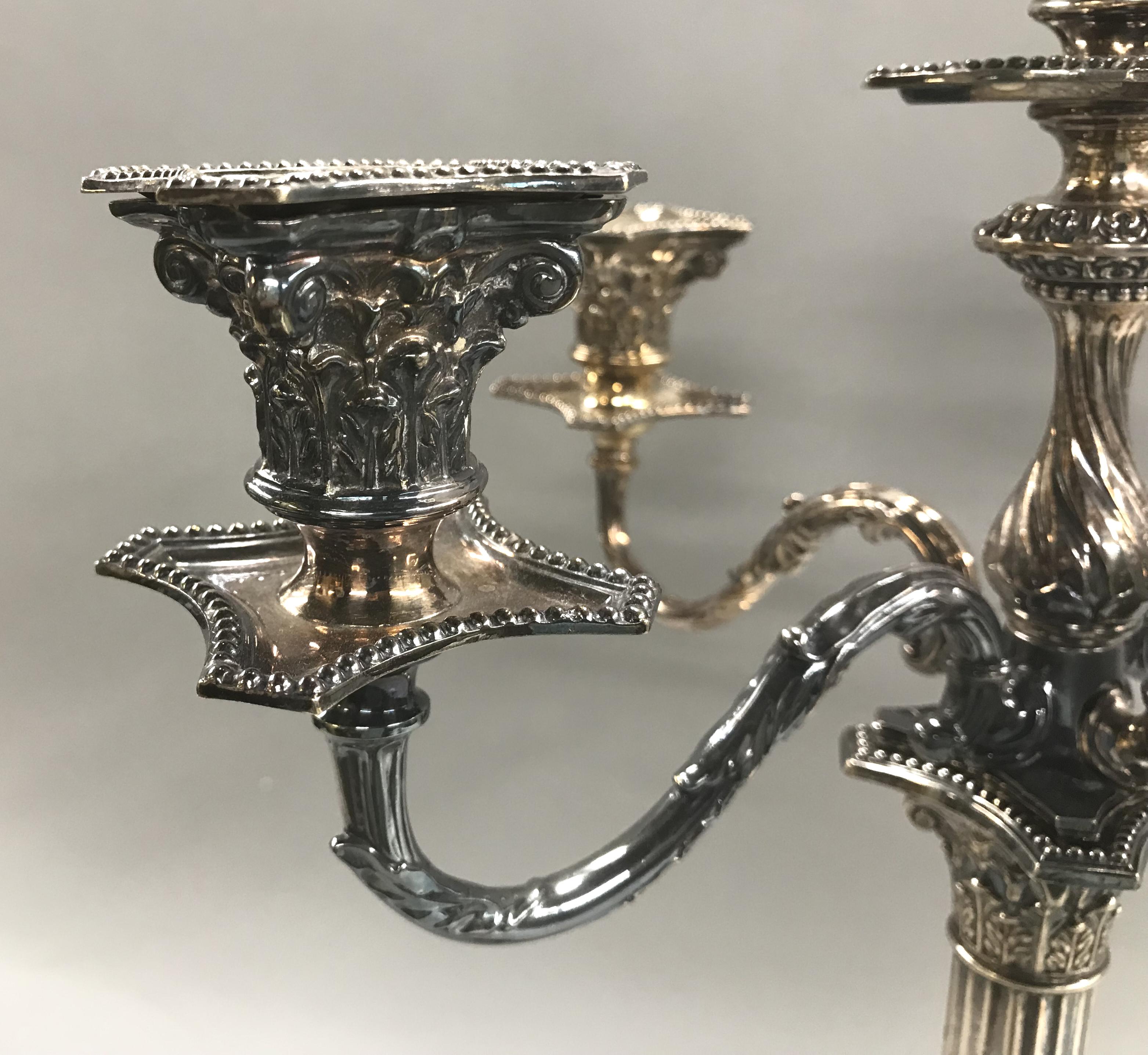 19th Century 19th-20th Century Sheffield Five-Light Candelabrum by Hawksworth, Eyre & Co