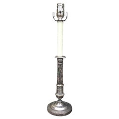 19th-20th Century Silver Candlestick as Lamp
