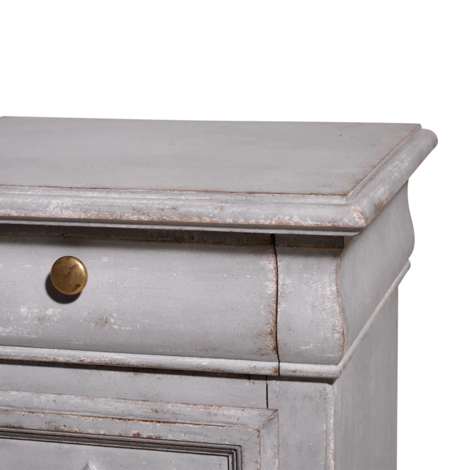 19th Century 19th - 20th Century Swedish Gustavian Pair of Pinewood Cabinets, Nightstands For Sale