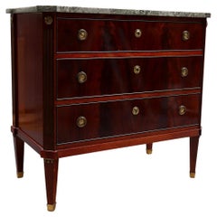 19th - 20th Century Swedish Mahogany Chest of Drawers - Antique Stone Cabinet