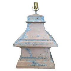 19th-20th Century Tole Architectural Finial as Lamp