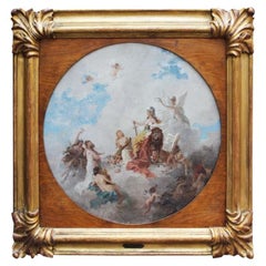 19th-20th Century Triumph of Eleonora d'Arborea Painting Oil on Canvas