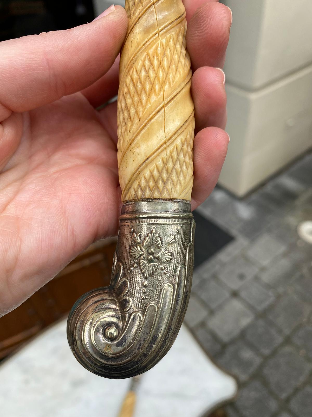 19th-20th Century Two Piece English Carving Set, Marked EPS For Sale 7