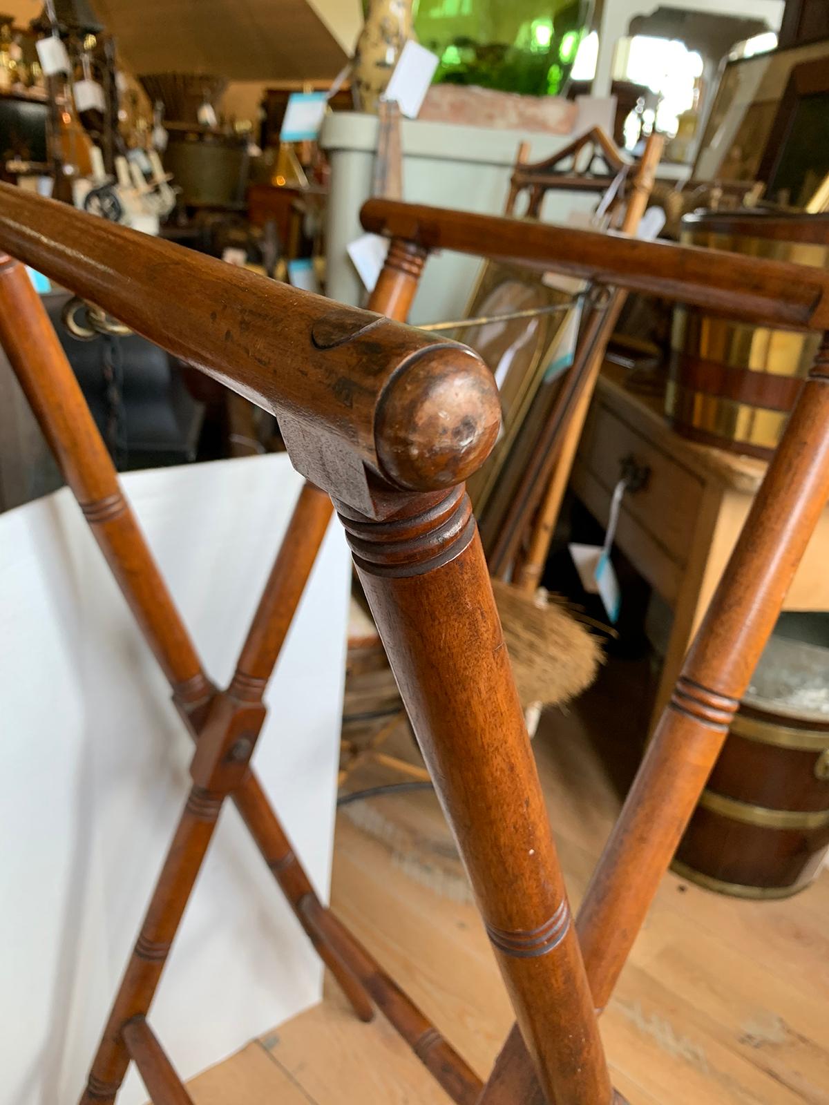 19th-20th Century Wooden Folding Tray Stand For Sale 7