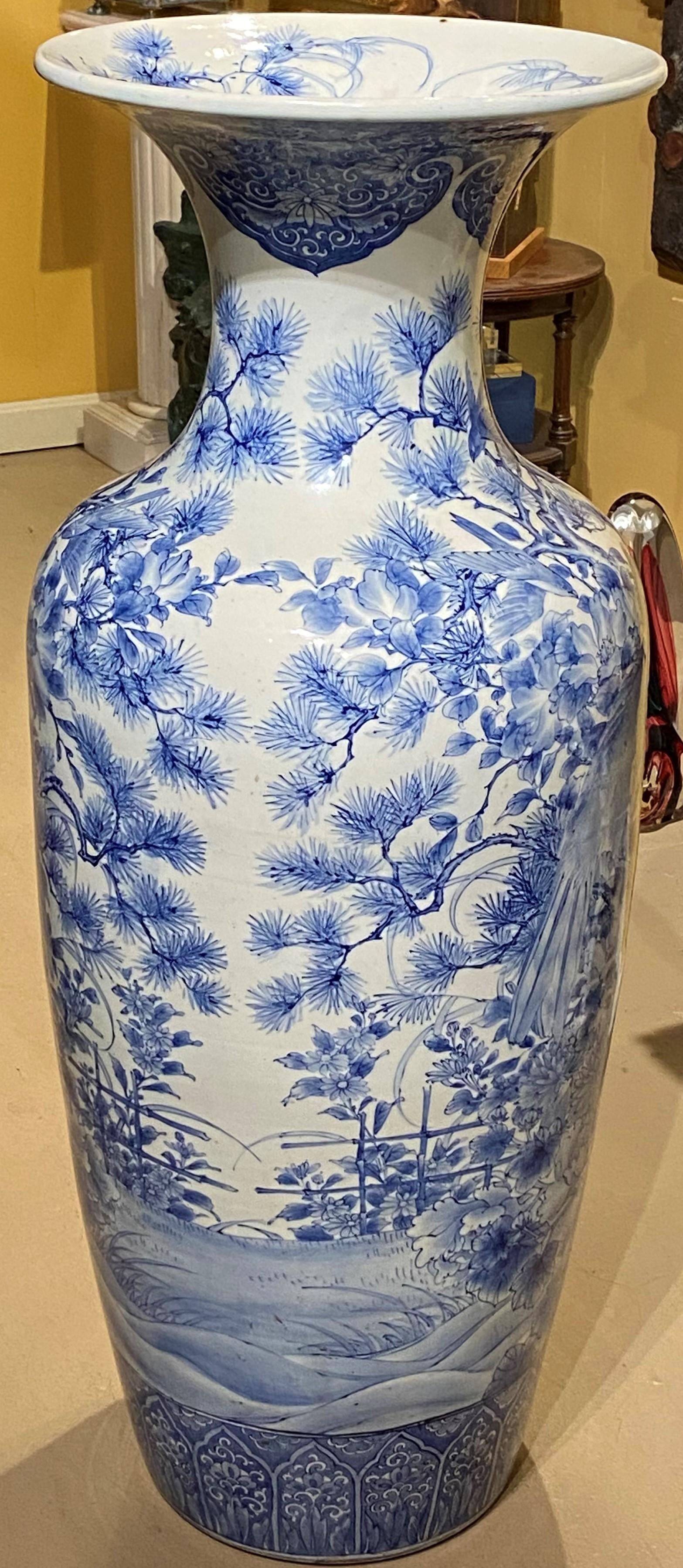 blue floor vase