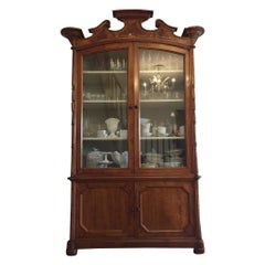 19th Century a Large Italian Cherrywood Cabinet