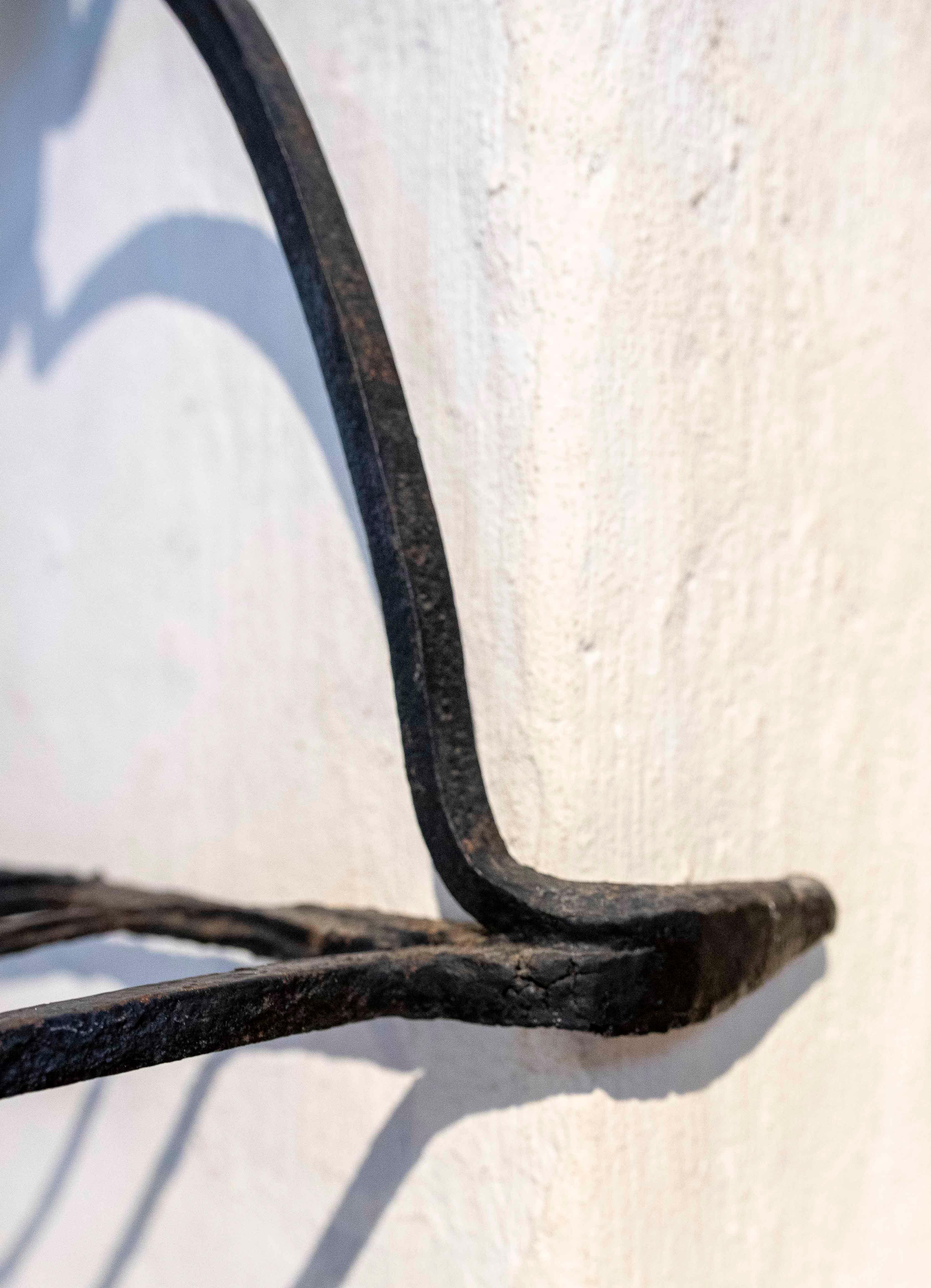 19. Antiker verstellbarer schmiedeeiserner Kleiderbügel, Frankreich. im Angebot 2