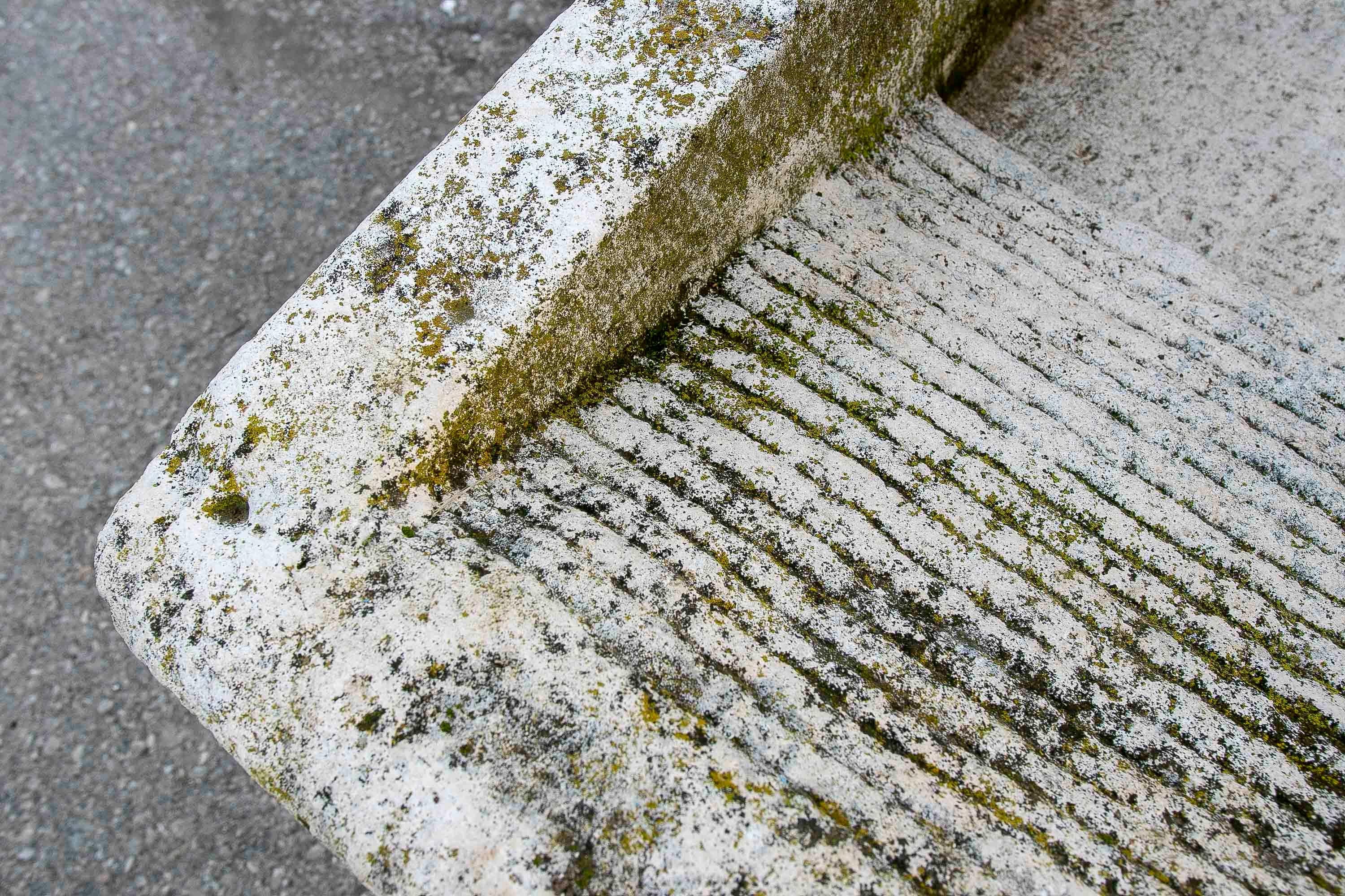 19th Antique Carved Stone Washing Basin for Garden or Decorative Fountain For Sale 9