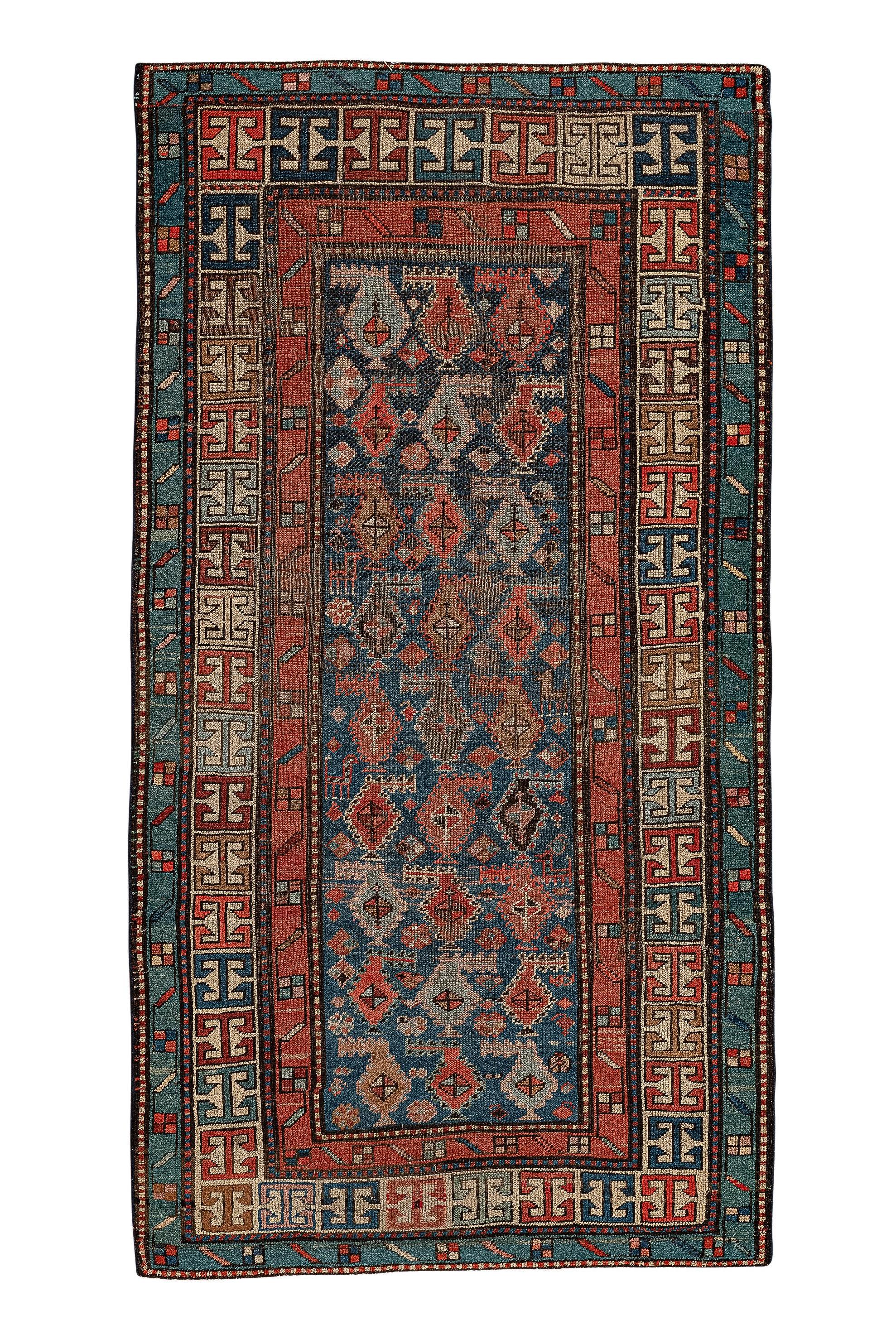 19. Antiker Karabagh-Teppich (Handgeknüpft) im Angebot