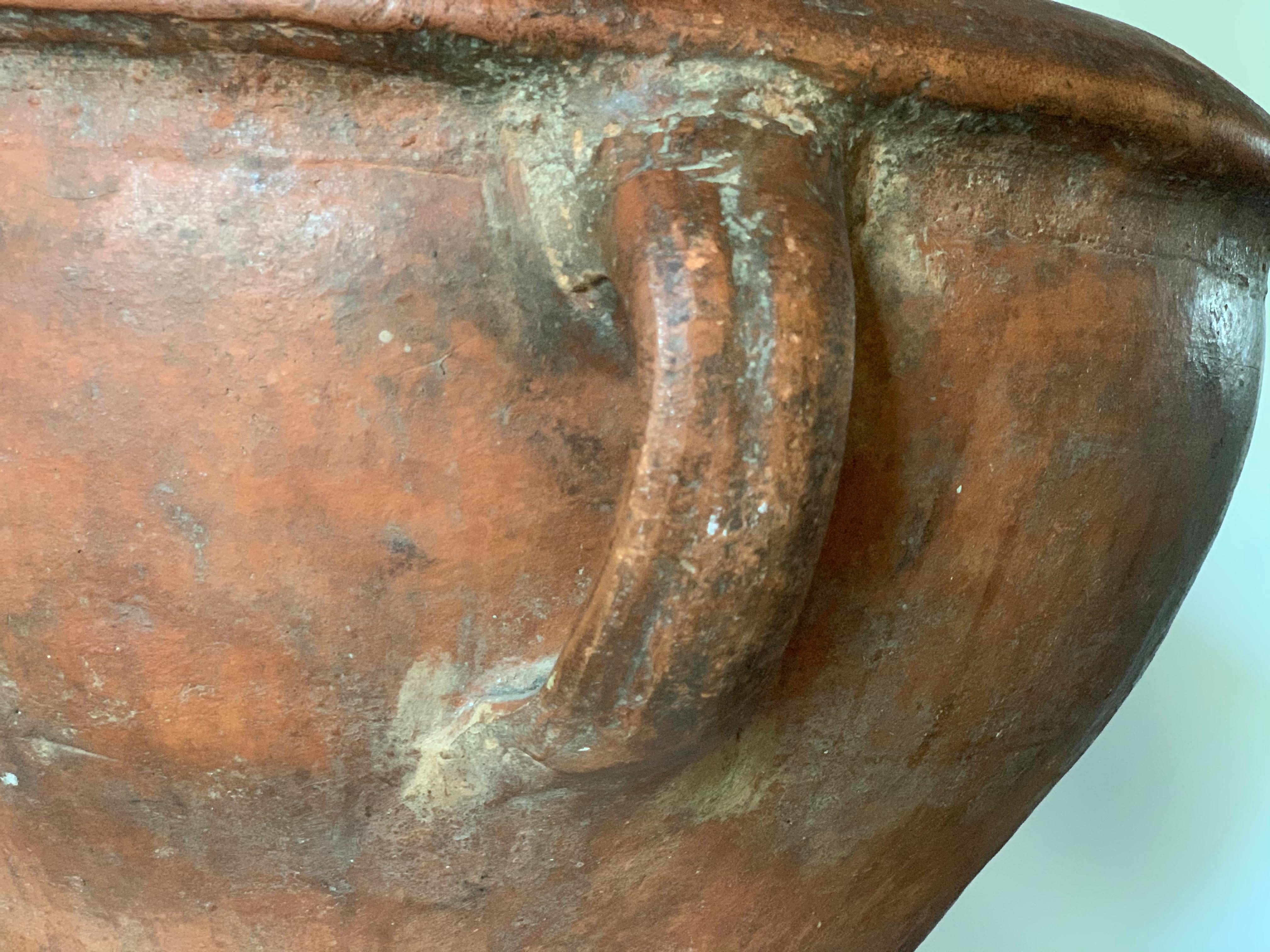 19th Antique Large Scale Terracotta Pot, Spain For Sale 1