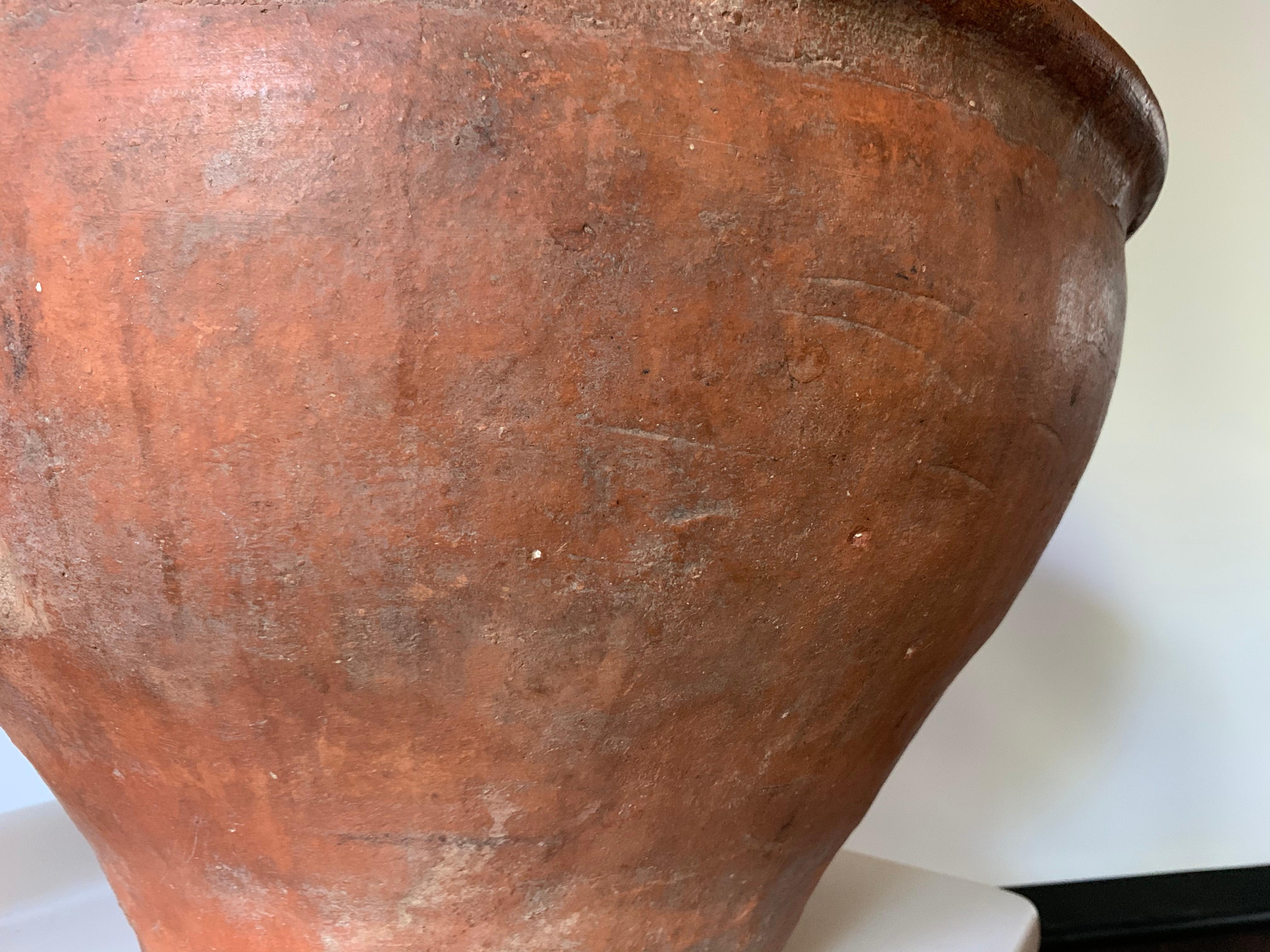 19th Antique Large Scale Terracotta Pot, Spain For Sale 3