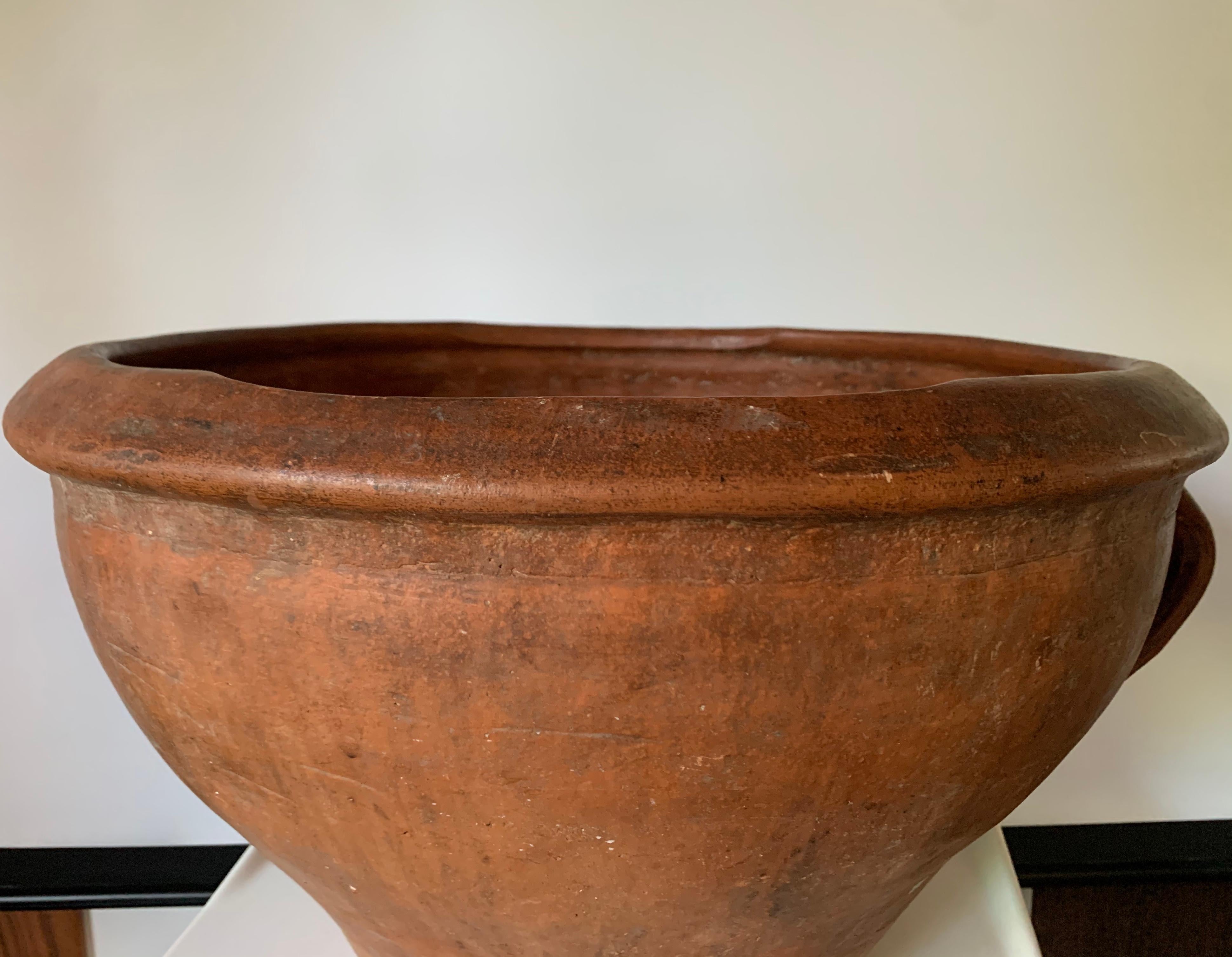 Baroque 19th Antique Large Scale Terracotta Pot, Spain