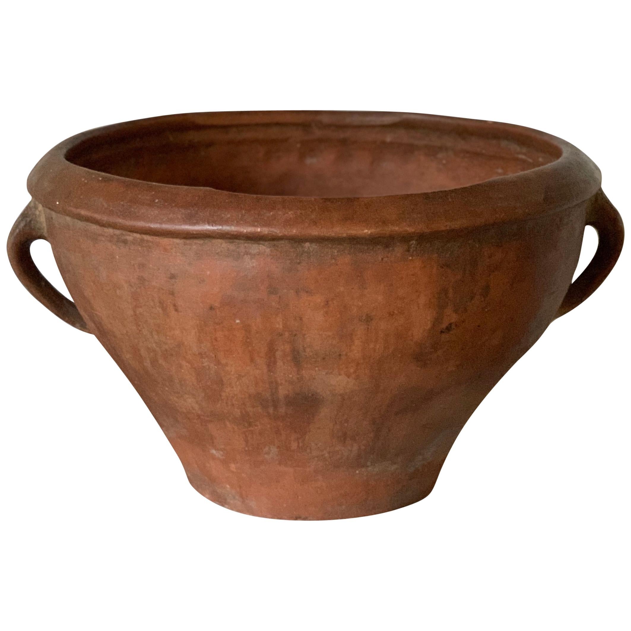 19th Antique Large Scale Terracotta Pot, Spain For Sale