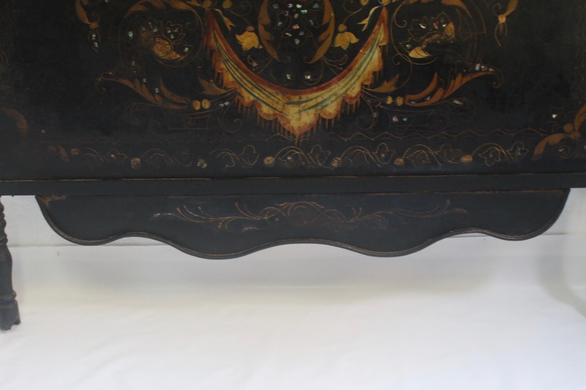 19th Antique Napoleon III Sicilian  Bed Headboard or Foot Part 2