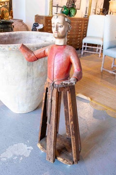 19th Antique Polychrome Wood Sicilian Marionette