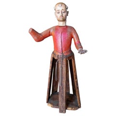 19th Antique Polychrome Wood Sicilian Marionette