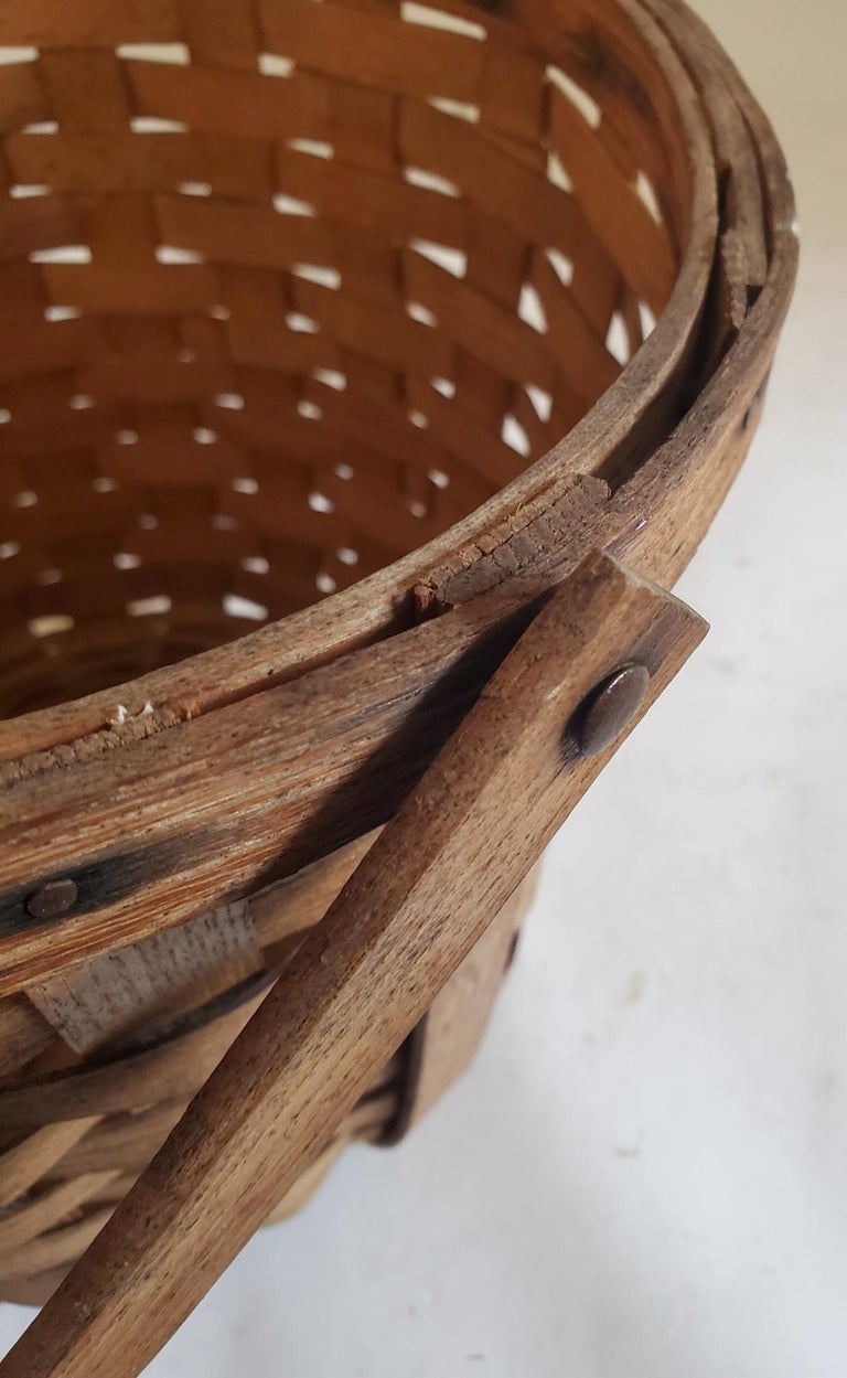 19th Century Apple Basket with Swing Handle at 1stDibs