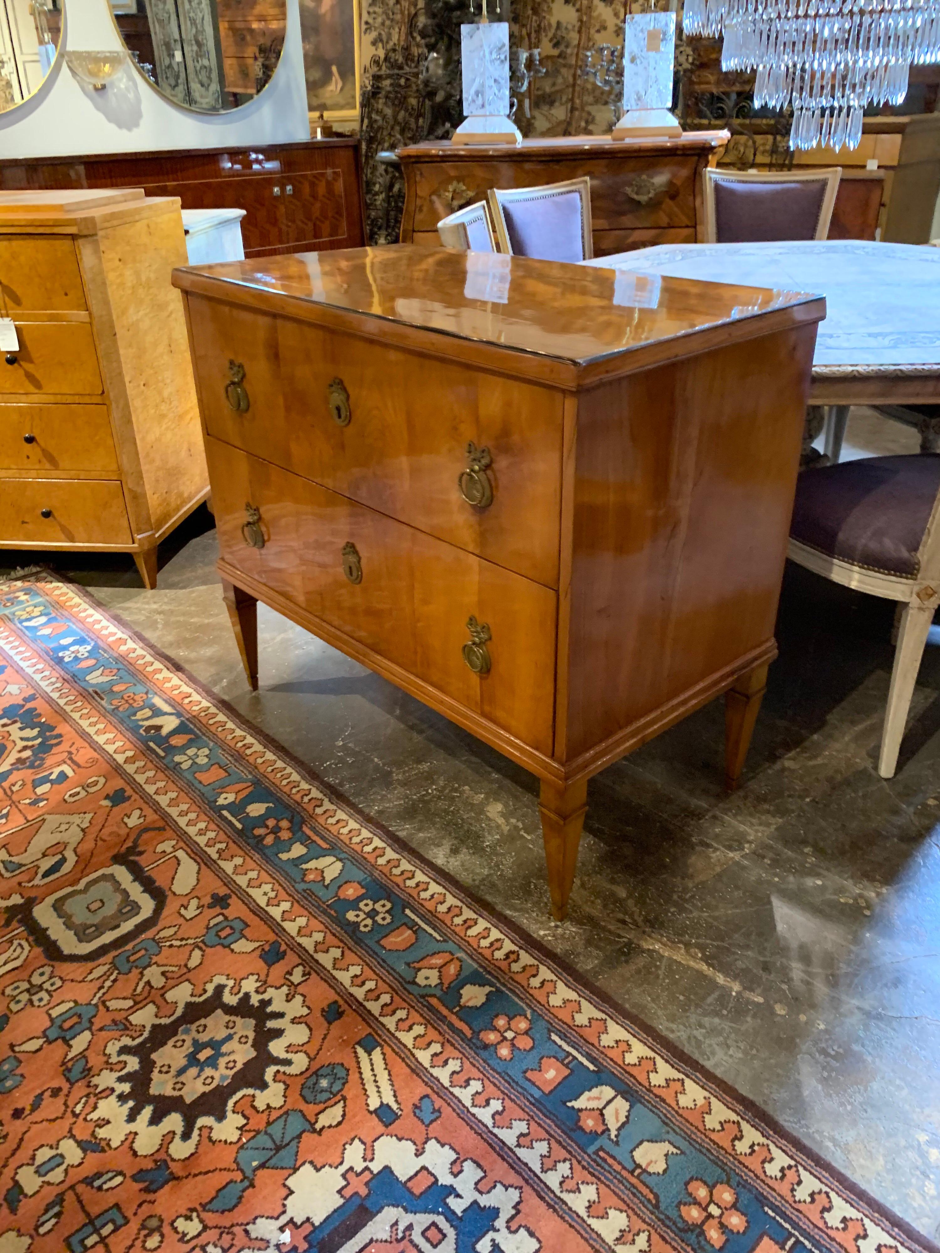 19th Austrian Biedermeier Walnut Commode 1