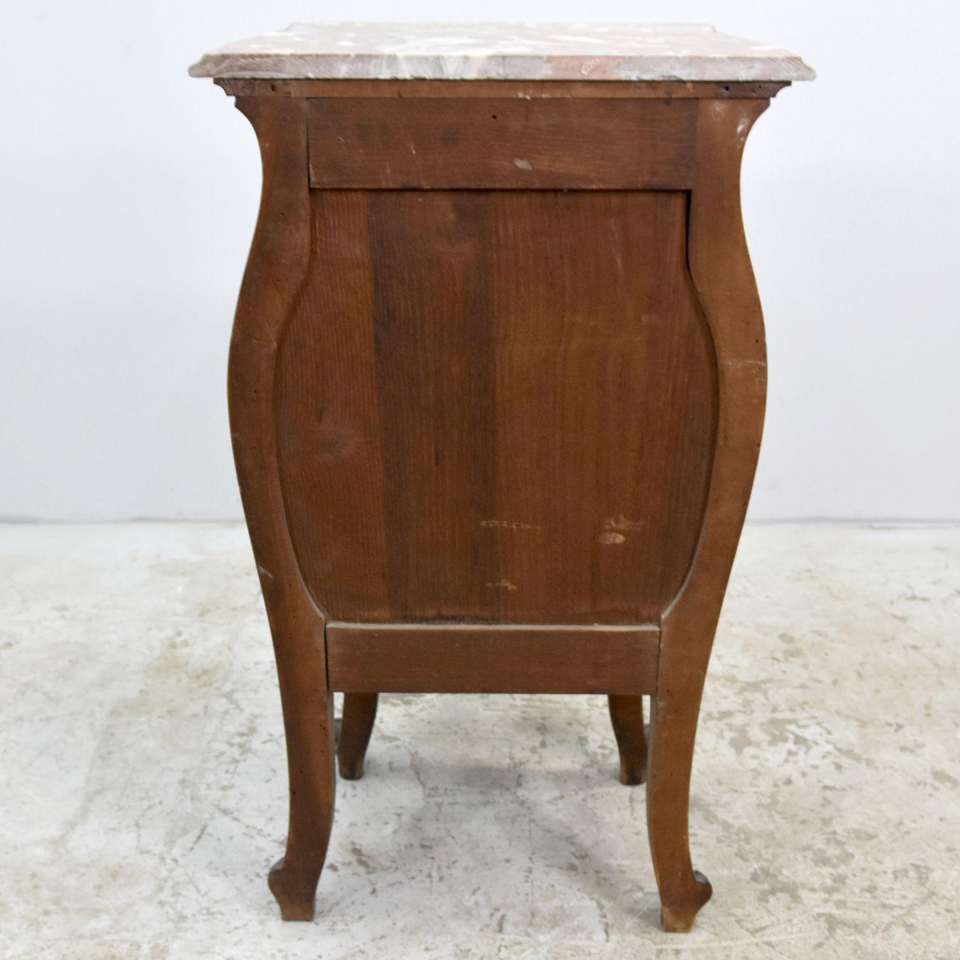 19th Baroque Louis XV Rococo Style Walnut Bedside Table with Putti 3