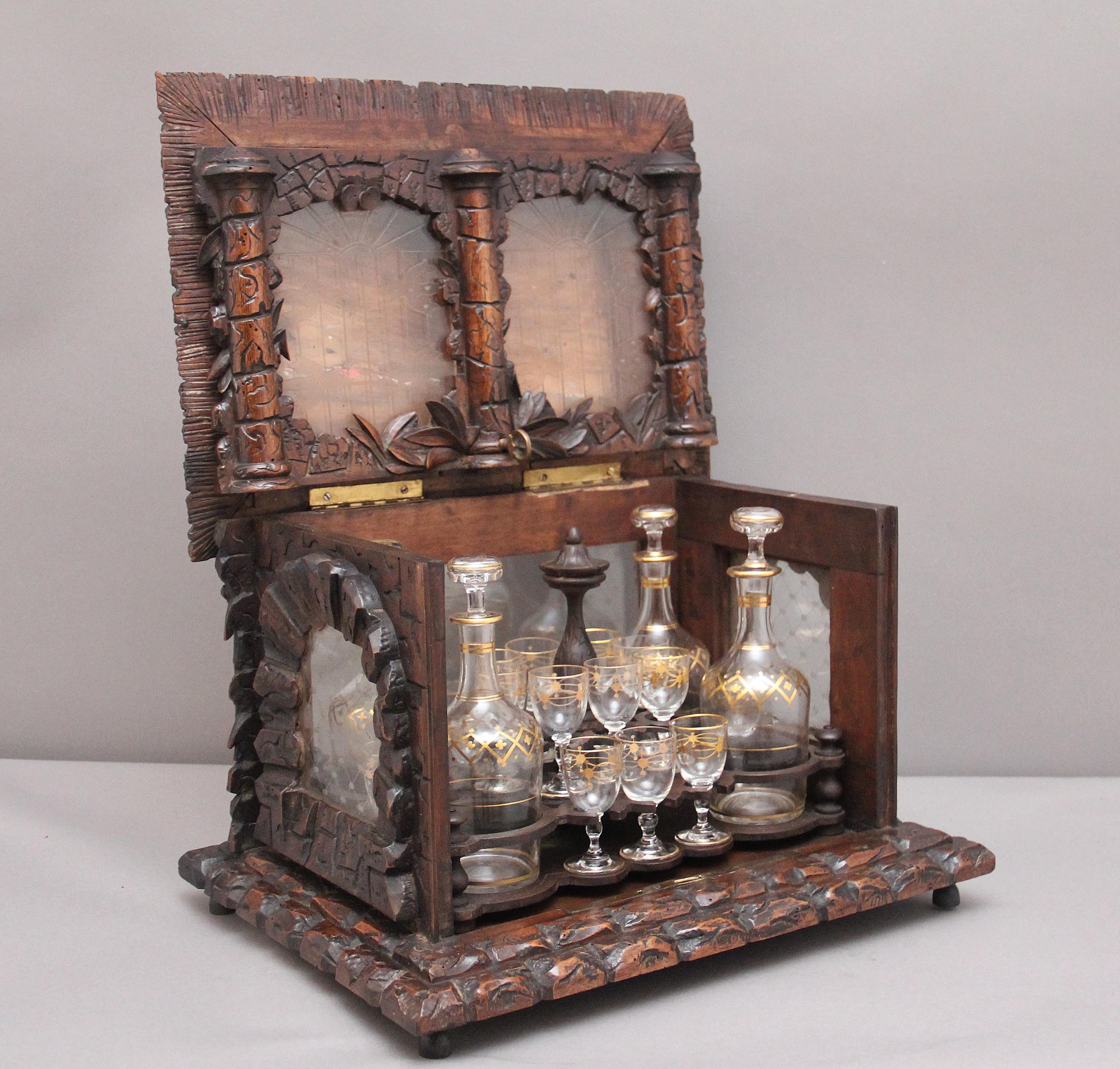 A superb quality 19th Century black forest walnut 