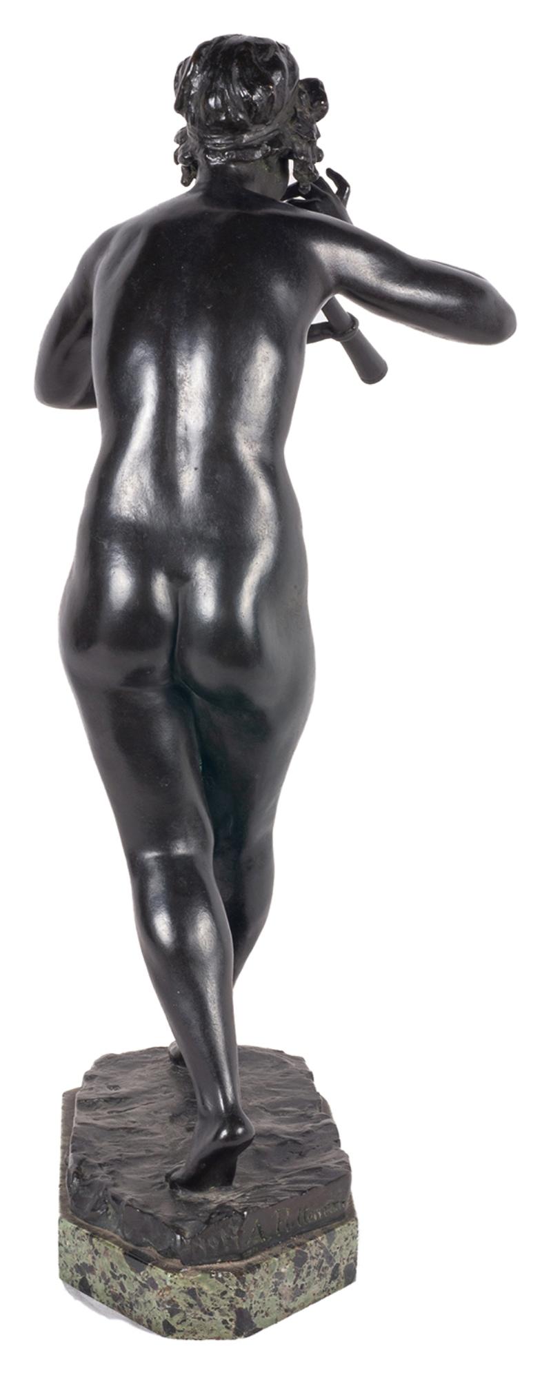Perroquet classique en bronze du 19ème siècle représentant une femme nue classique en vente 1