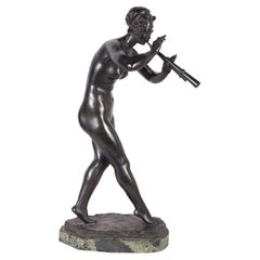 19th Century Bronze Classical Female Nude Piper