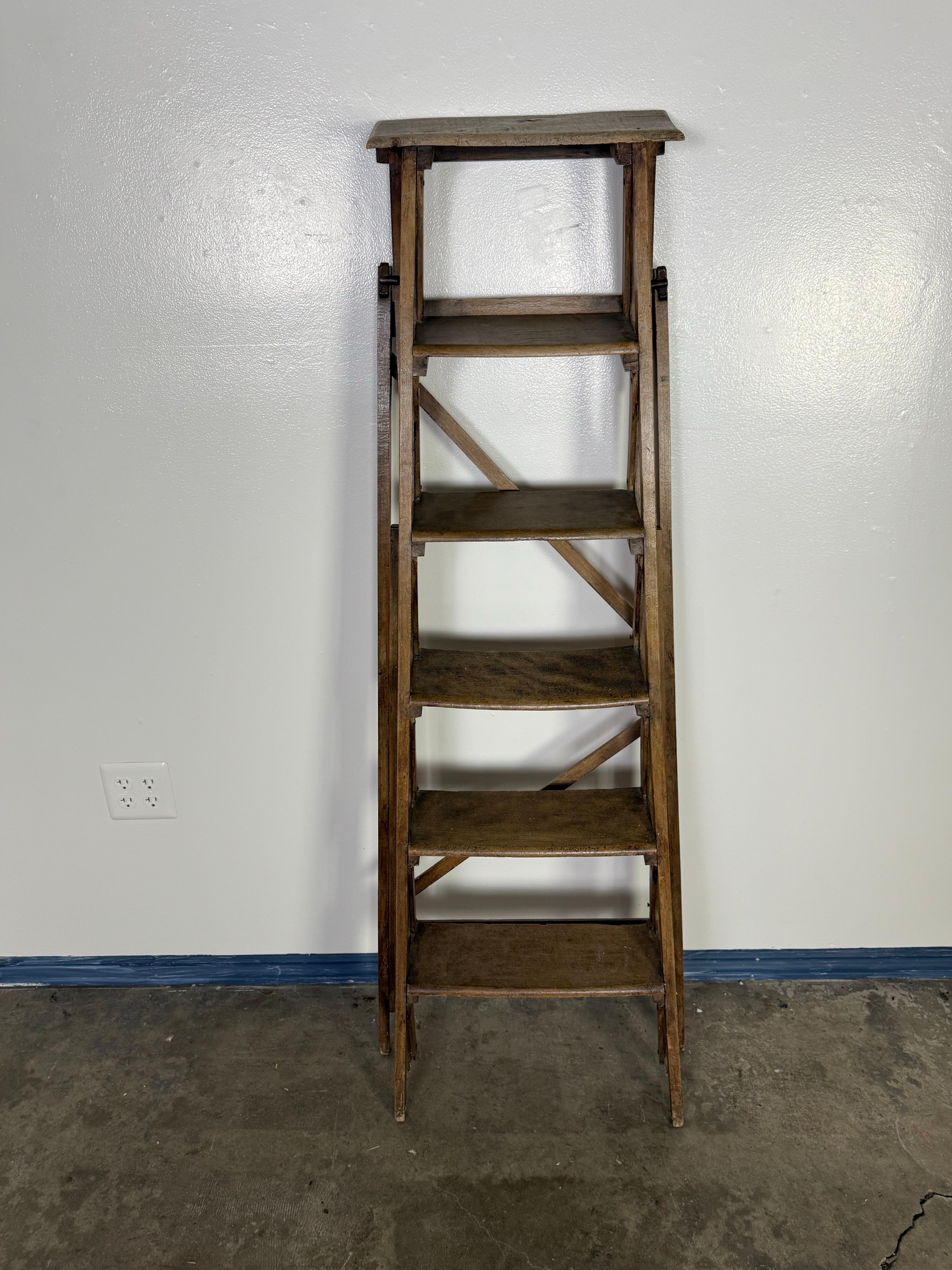 19th C. A-Frame Wood Ladder 2