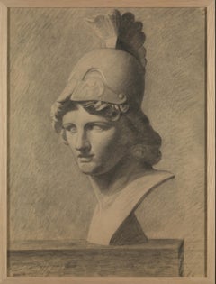 19th C, Academy Student Drawing, Pencil on Paper
