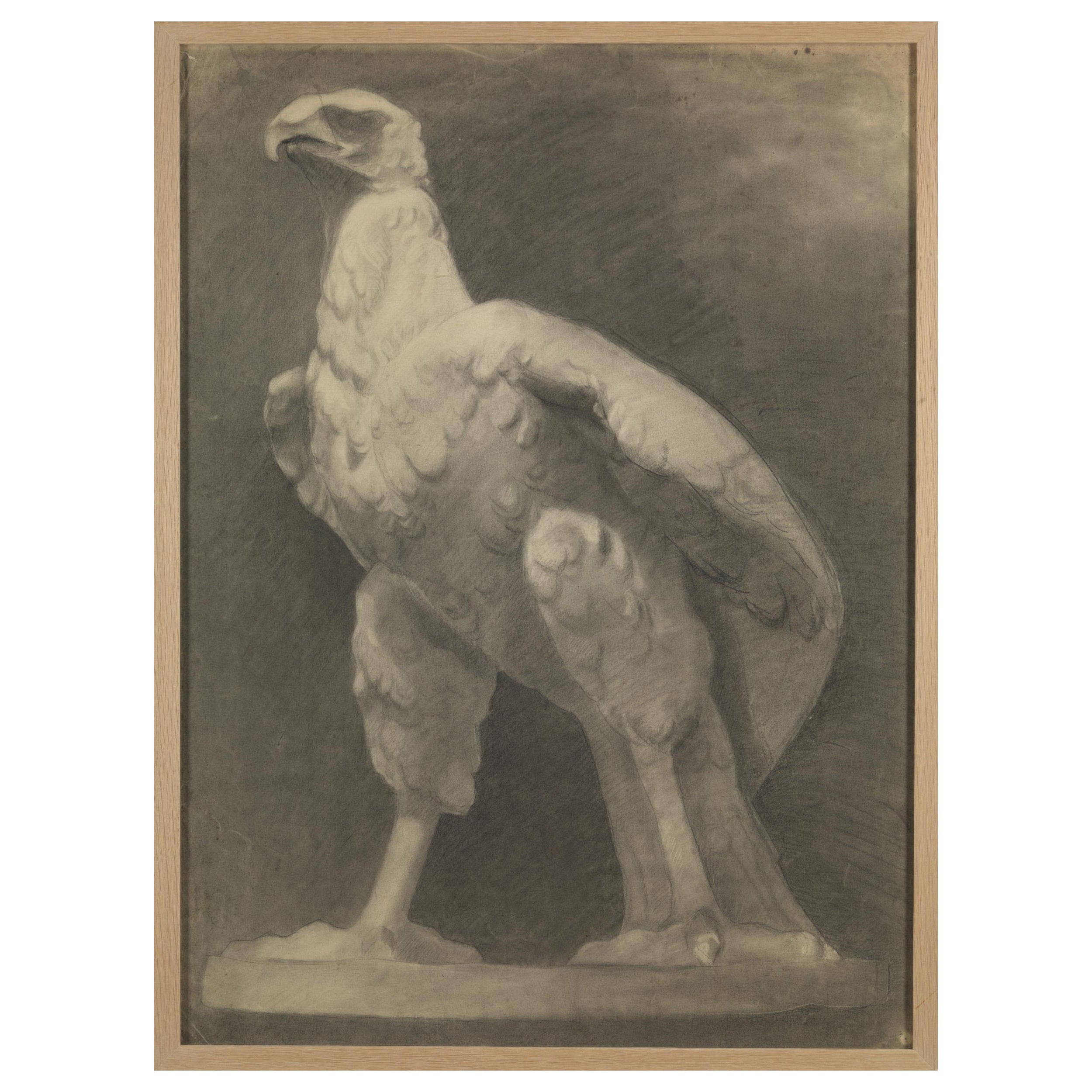 19th C, Academy Student Drawing, Pencil on Paper